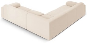 Colțar bej cu tapițerie din țesătură bouclé (cu colț variabil/în formă de ”L”) Molino – Micadoni Home