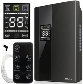 Dezumidificator silențios cu curățare UV Negru