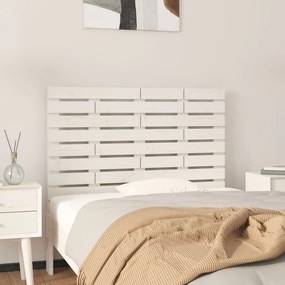 vidaXL Tăblie de pat pentru perete, alb, 106x3x80 cm, lemn masiv pin
