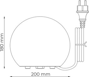 Zuma Line Mc20E - Lampă de exterior GLOBO 1xE27/10W/230V Ø 20 cm IP44