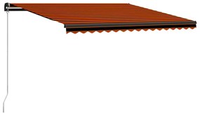 Copertina retractabila manual, portocaliu  maro, 450 x 300 cm portocaliu si maro, 450 x 300 cm