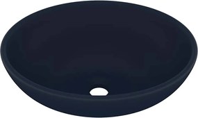 vidaXL Chiuvetă de lux, albastru mat, 40x33 cm, ceramică, formă ovală