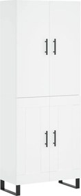 vidaXL Dulap înalt, alb, 69,5x34x180 cm, lemn compozit