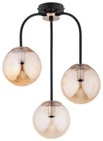 Lustră aplicată GAMMA 3xE14/10W/230V negru/auriu