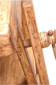 Banc de tamplar, L116 63 H90 cm, 4 sertare, natur, lemn masiv