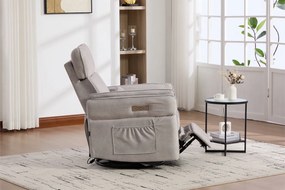 Fotoliu recliner electric dumonde cu funcție de balansare ,rotire și incarcare USB C Tavero