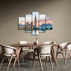 Tablou - Londra în culori pastelate (150x105 cm)