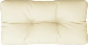 vidaXL Pernă de paleți, crem, 80x40x12 cm, material textil