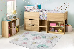BAMBINO 1610 covor lavabil Fluturi pentru copii anti-alunecare - cremă