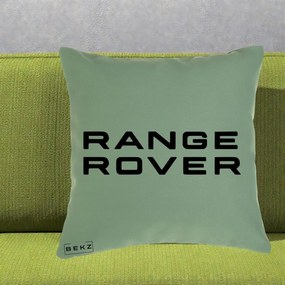 Perna Personalizata cu emblema Range Rover, 40x40 cm, Verde, Husa Detasabila, Perna Inclusa, BEKZ®