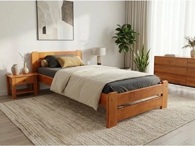 Pat de o persoana Laura 80x200, arin Saltele: Cu saltele Somnia 18 cm, Somiera pat: Cu lamele drepte