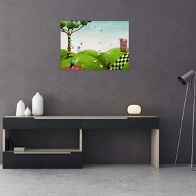 Tablou pe sticlă - Peisaj minunat (70x50 cm)