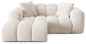 Colțar crem cu tapițerie din chenille (cu colț pe partea stângă/cu șezlong) Treno – Cosmopolitan Design