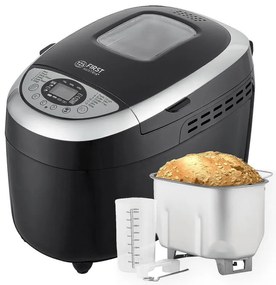 Masina de facut paine FIRST FA-5152-3-BA, 850W, 1.25 kg, 12 programe, Timer, Acoperire antiaderenta, Negru/inox