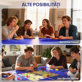 SPORTNOW Masă de Ping Pong Pliabilă cu Roți, Plasă și Palete pentru Interior | Aosom Romania