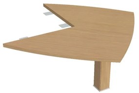 Extensie birou Verno 113 x 113 cm, diagonal, stejar deschis