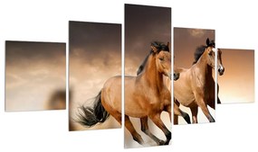 Tablou cu caii (125x70 cm), în 40 de alte dimensiuni noi