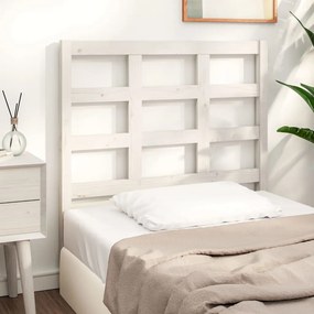 817871 vidaXL Tăblie de pat, alb, 95,5x4x100 cm, lemn masiv de pin