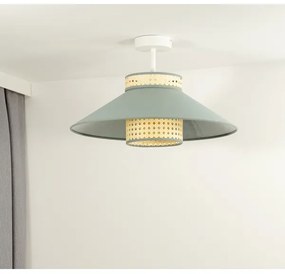 Lustră aplicată RIO Duolla RATTAN 1xE27/15W/230V d. 45 cm verde/ratan
