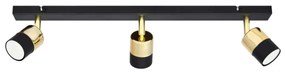 Spot LED TUBSSON 3xGU10/4,8W/230V negru/auriu