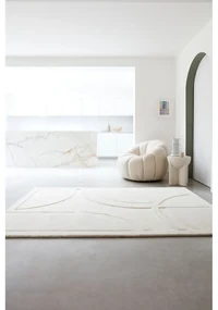 Covor alb din lână 120x170 cm Olsen – Asiatic Carpets
