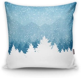 Set 4 fețe de pernă și un napron de masă cu model de Crăciun Minimalist Cushion Covers Winter Wonderland