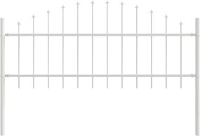 vidaXL Gard de Grădină Alb 170 x 140 cm Oțel vopsit electrostatic