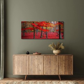 Tablou - Pădurea roșie (120x50 cm)