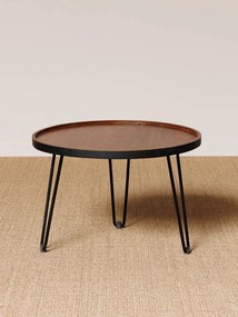 Masuta de cafea, rotunda, din lemn de tec, Edge
