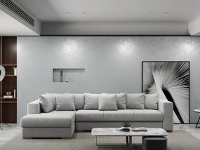 Colțar extensibil dumonde cu ladă de depozitare si sezut confortabil din spuma high-density, Gloria Euphoria Dove 320x183 cm