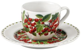 Set 4 cești cu farfurie din porțelan Brandani Le Primizie