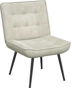 vidaXL Scaun de relaxare cremă 64x74x84 cm catifea