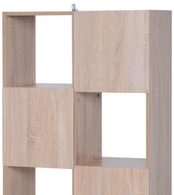 Homcom Librarie Raft 4 Niveluri Culoare Lemn Natural 61,5x29,5x122,5cm