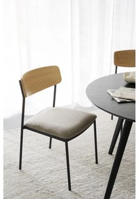 Scaune de dining bej/natural 2 buc. Maymont – Rowico