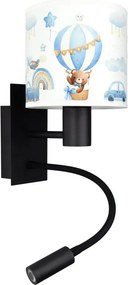 Brilagi - Lampă LED flexibilă BOBO 1xE27/25W/230V + LED/3W negru/alb/albastru/cu ursuleți