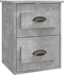 vidaXL Noptieră suspendată pe perete, gri beton, 41,5x36x53 cm