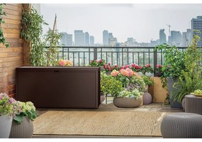 Cutie de depozitare pentru grădină maro închis Emily – Keter