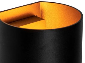 Aplică modernă neagră cu alamă - Sabbio