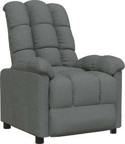 vidaXL Fotoliu rabatabil, gri închis, material textil