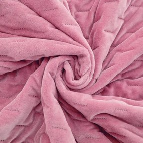 Cuvertura de pat din catifea ASTRALIA, roz Dimensiune: 200 x 220 cm