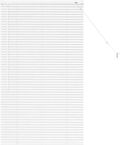 vidaXL Jaluzele venetiene Manual Alb 130 x 80 cm Aluminiu