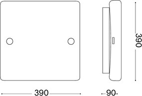 Ideal Lux - Plafonieră CELINE 3xE27/60W/230V 39x39 albă