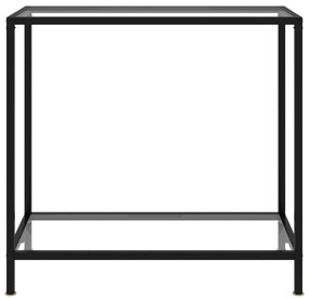 322831 vidaXL Masă consolă, transparent, 80 x 35 x 75 cm, sticlă securizată