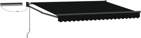 vidaXL Cort electric retractabil Negru 3,5 x 2,5 m
