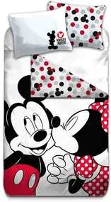 Disney Minnie Lenjerie de pat Mickey Love 155×200cm, 50x80 cm