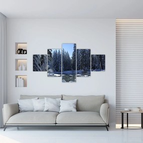 Tablou pădurii înzăpezite (125x70 cm), în 40 de alte dimensiuni noi