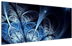 Tablou - Floare albastru închis (120x50 cm)