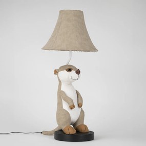 Lampă de masă pentru copii cu o suricată bej - Eddie