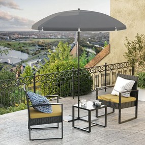 Umbrelă SOLARA, Ø160 cm, gri SongmicsHome