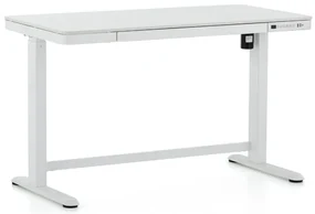 Birou OfficeTech 2 reglabil pe inaltime, 120 x 60 cm, alb